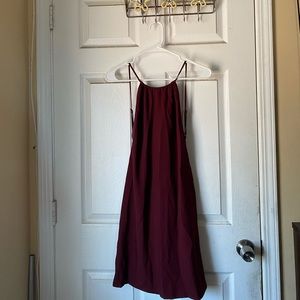 Tobi back open burgundy dress